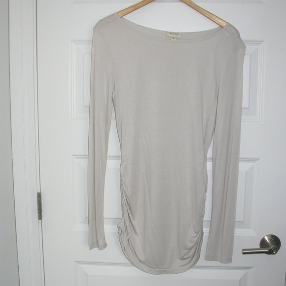 Moonbeam Beige Rauched Sided Shirt - Picture 5 of 6